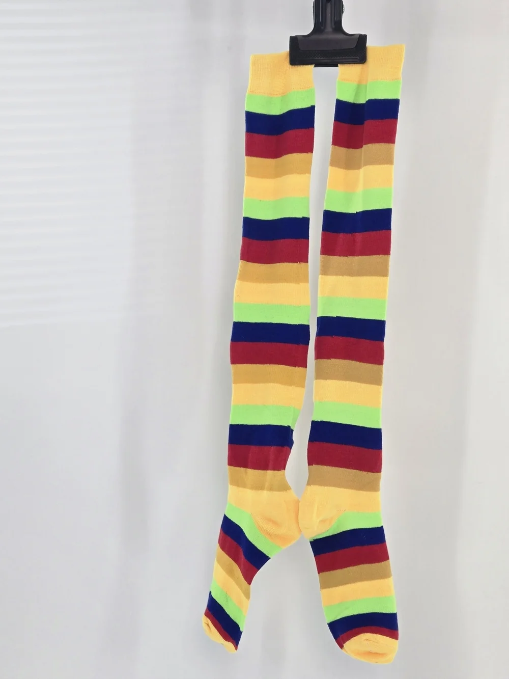 NEW! 🌈 🧦 PRIDE & SOLIDARITY Rainbow Striped HIGH SOCKS CUTE RETRO FUN ONE SIZE